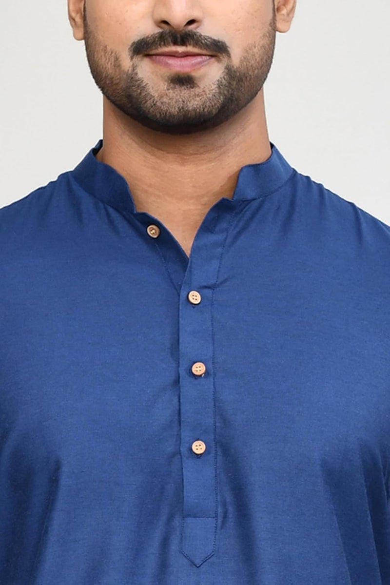 POLY2FAB Hathkargha Cotton Kurta for Men | Full Sleeve Regular Fit Kurta with Mandarin Collar | Traditional, Festive & Wedding Ethnic Wear - Image 5